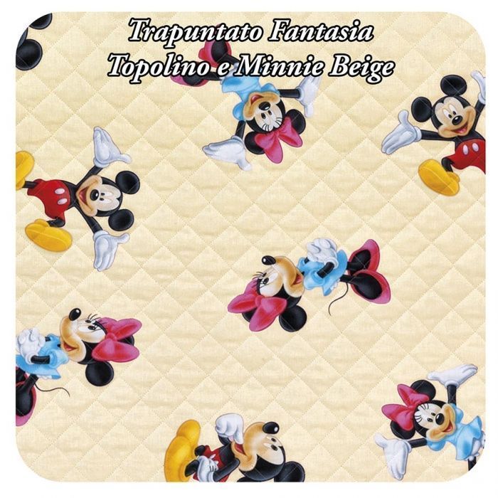 Fantasia trapuntata, Topolino e Minnie beige